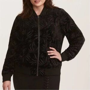 Torrid Burnout Velvet Bomber Jacket